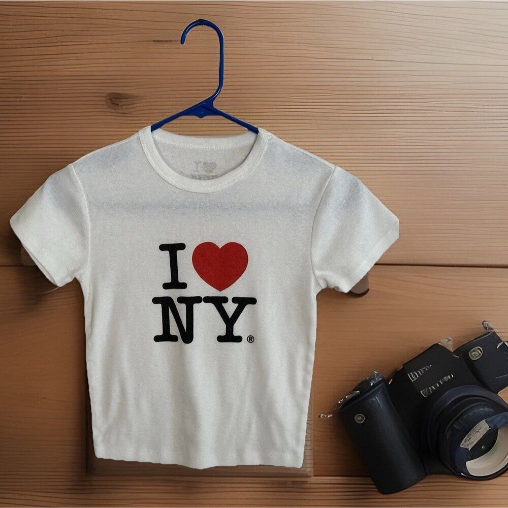 I Love NY Tee Shirt Classic Cotton XS Babydoll Hipster Y2K Retro Comfort‎